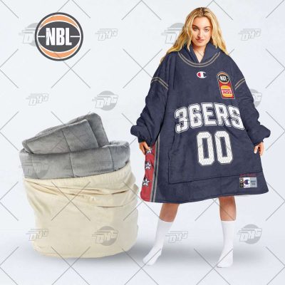 Personalised NBL Jersey Adelaide 36ers oodie blanket hoodie snuggie hoodies