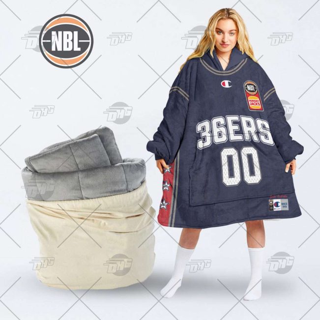 Personalised NBL Jersey Adelaide 36ers oodie blanket hoodie snuggie hoodies