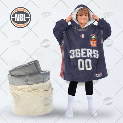 Personalised NBL Jersey Adelaide 36ers oodie blanket hoodie snuggie hoodies
