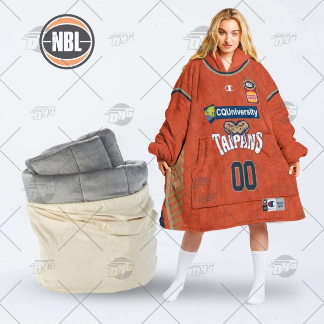 Personalised NBL Jersey Cairns Taipans oodie blanket hoodie snuggie hoodies