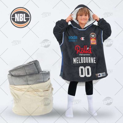 Personalised NBL Jersey Melbourne United oodie blanket hoodie snuggie hoodies