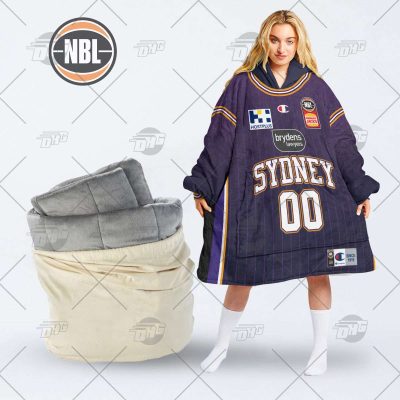 Personalised NBL Jersey Sydney Kings oodie blanket hoodie snuggie hoodies