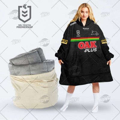 Personalized NRL Penrith Panthers oodie blanket hoodie snuggie hoodies for all family Personalized NRL Penrith Panthers oodie blanket hoodie snuggie hoodies for all family