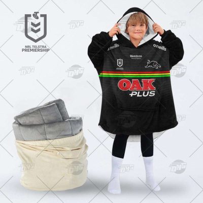 Personalized NRL Penrith Panthers oodie blanket hoodie snuggie hoodies for all family
