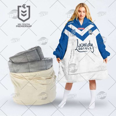 Personalized NRL Canterbury Bulldogs oodie blanket hoodie snuggie hoodies for all family