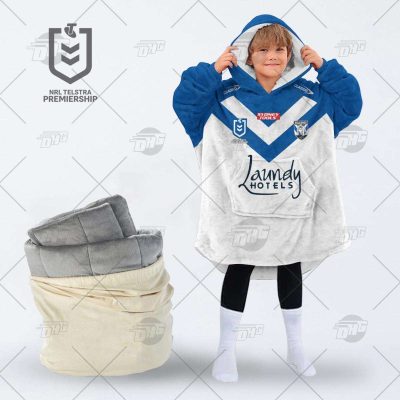 Personalized NRL Canterbury Bulldogs oodie blanket hoodie snuggie hoodies for all family