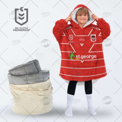Personalized NRL St. George Illawarra Dragons oodie blanket hoodie snuggie hoodies for all family