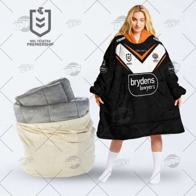 Personalized NRL Wests Tigers oodie blanket hoodie snuggie hoodies for all family