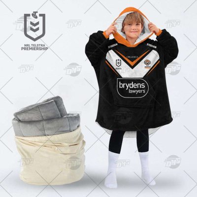 Personalized NRL Wests Tigers oodie blanket hoodie snuggie hoodies for all family