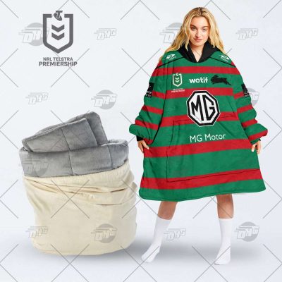 Personalized NRL South Sydney Rabbitohs oodie blanket hoodie snuggie hoodies for all family Personalized NRL South Sydney Rabbitohs oodie blanket hoodie snuggie hoodies for all family