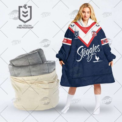 Personalized NRL Sydney Roosters oodie blanket hoodie snuggie hoodies for all family