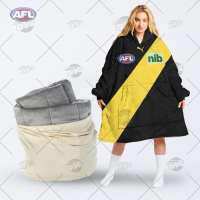 Personalised AFL Jersey Richmond Football Club oodie blanket hoodie snuggie hoodies