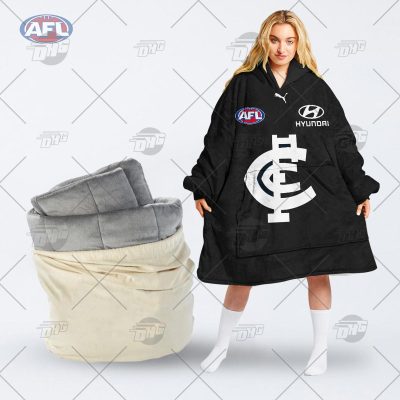 Personalised AFL Jersey Carlton Football Club oodie blanket hoodie snuggie hoodies