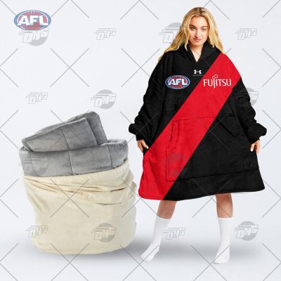 Personalised AFL Jersey Essendon Football Club oodie blanket hoodie snuggie hoodies