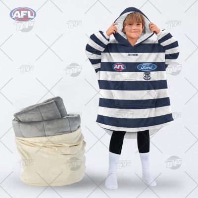 Personalised AFL Jersey Geelong Football Club oodie blanket hoodie snuggie hoodies
