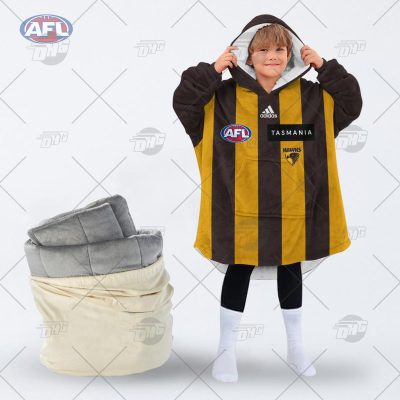 Personalised AFL Jersey Hawthorn Football Club oodie blanket hoodie snuggie hoodies