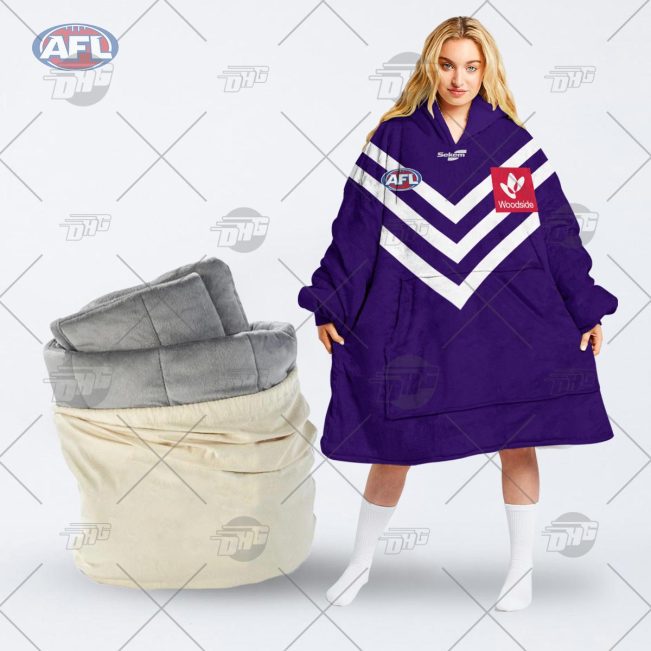 Personalised AFL Jersey Fremantle Football Club oodie blanket hoodie snuggie hoodies