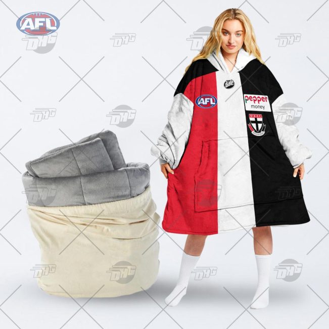 Personalised AFL Jersey St Kilda Football Club oodie blanket hoodie snuggie hoodies