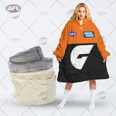 Personalised AFL Jersey Greater Western Sydney Giants oodie blanket hoodie snuggie hoodies