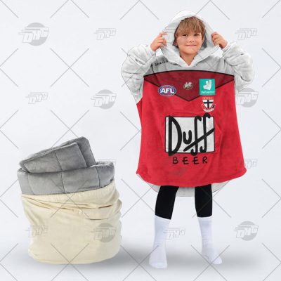 Personalised AFL The Simpsons Jersey St Kilda oodie blanket hoodie snuggie hoodies