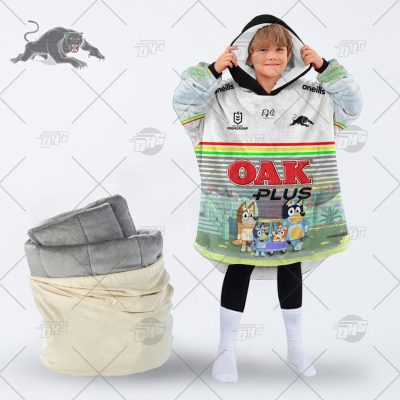 NRL Penrith Panthers Bluey oodie blanket hoodie snuggie hoodies for all family