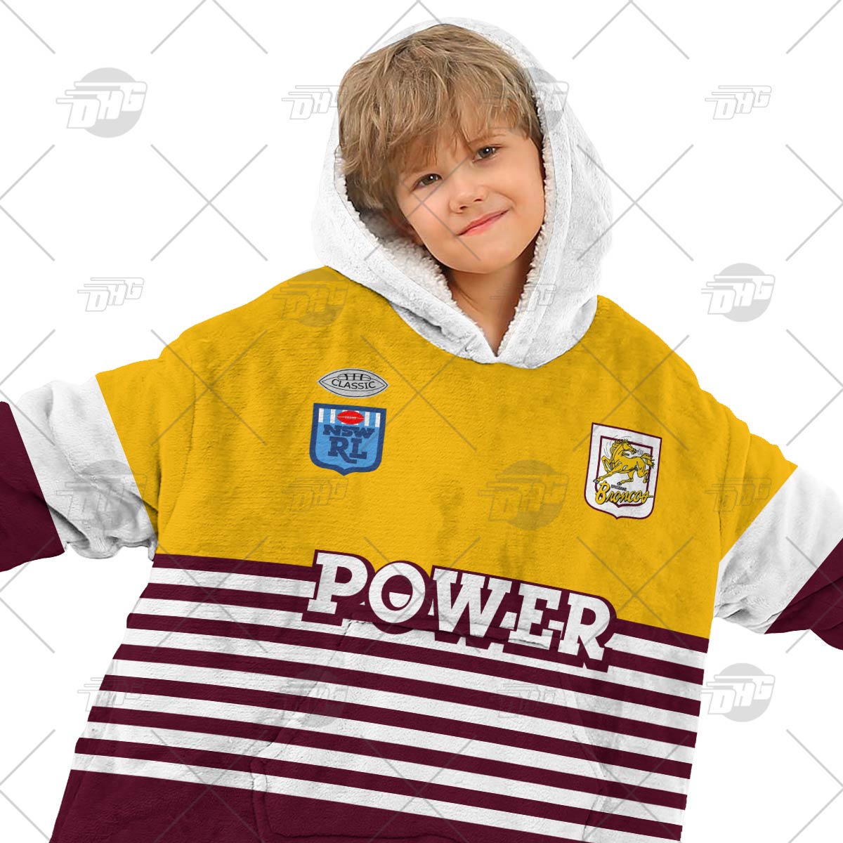 Personalised Vintage NRL Brisbane Broncos retro jersey oodie blanket hoodie snuggie hoodies Personalised Vintage NRL Brisbane Broncos retro jersey oodie blanket hoodie snuggie hoodies