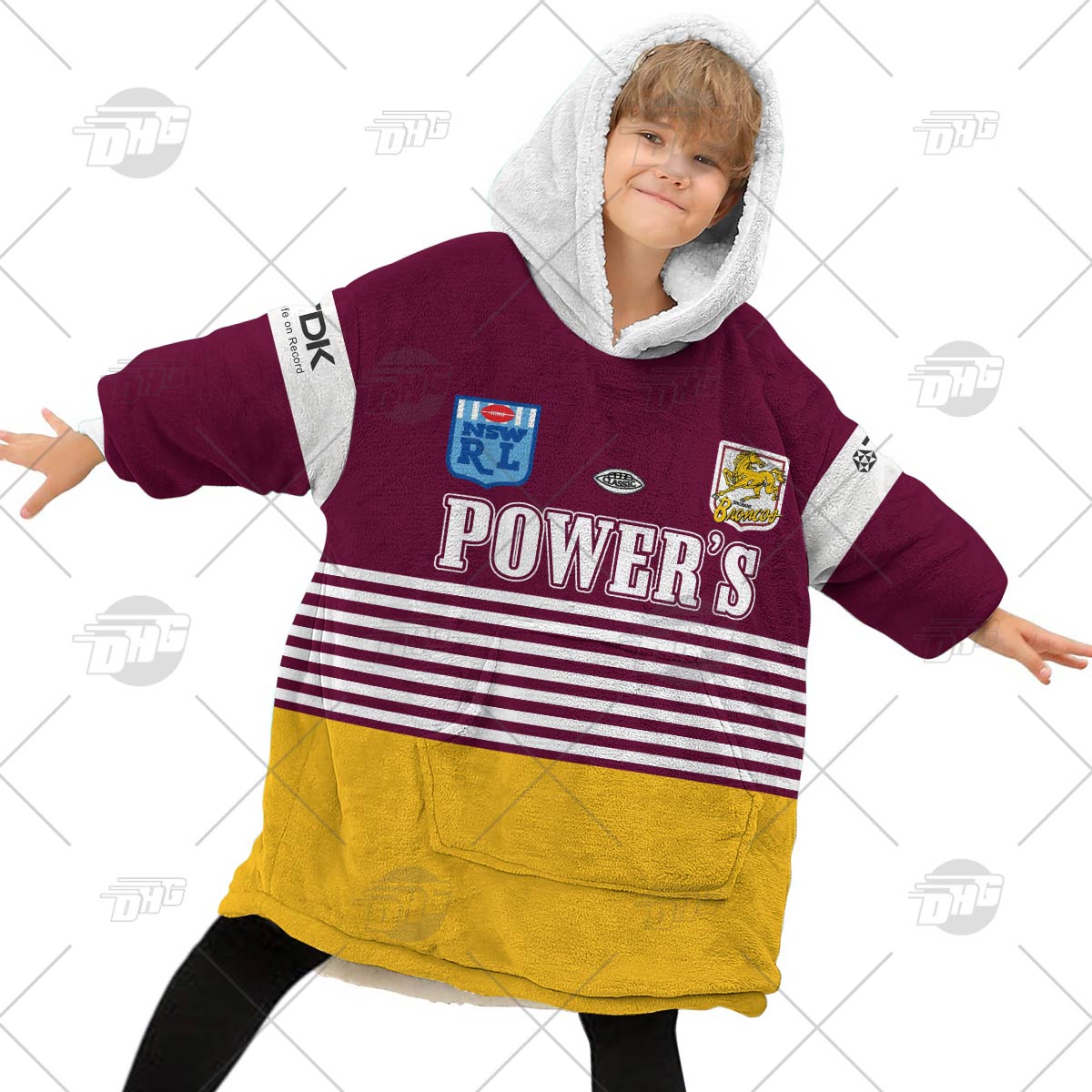 Personalised Vintage NRL Brisbane Broncos retro jersey oodie blanket hoodie snuggie hoodies Personalised Vintage NRL Brisbane Broncos retro jersey oodie blanket hoodie snuggie hoodies
