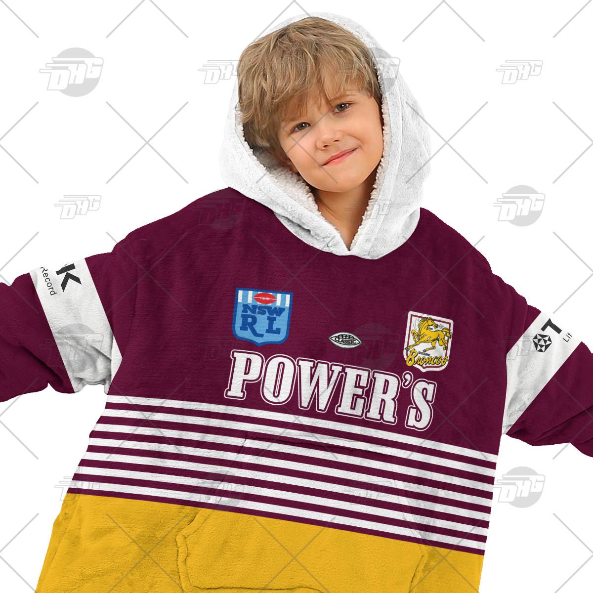 Personalised Vintage NRL Brisbane Broncos retro jersey oodie blanket hoodie snuggie hoodies Personalised Vintage NRL Brisbane Broncos retro jersey oodie blanket hoodie snuggie hoodies