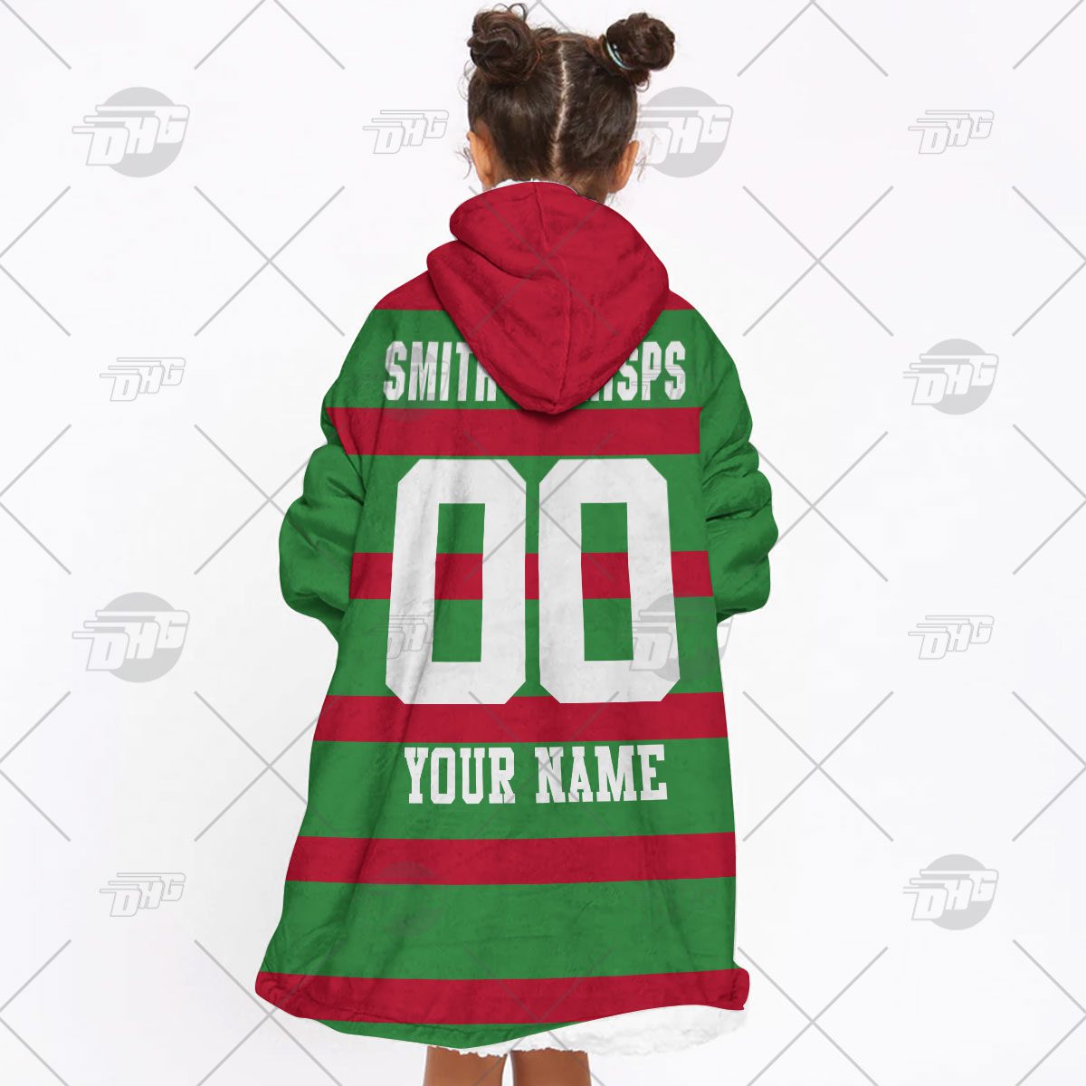 Personalised Vintage NRL South Sydney Rabbitohs retro jersey oodie blanket hoodie snuggie hoodies Personalised Vintage NRL South Sydney Rabbitohs retro jersey oodie blanket hoodie snuggie hoodies
