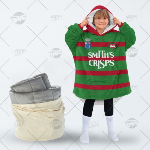 Personalised Vintage NRL South Sydney Rabbitohs retro jersey oodie blanket hoodie snuggie hoodies Personalised Vintage NRL South Sydney Rabbitohs retro jersey oodie blanket hoodie snuggie hoodies