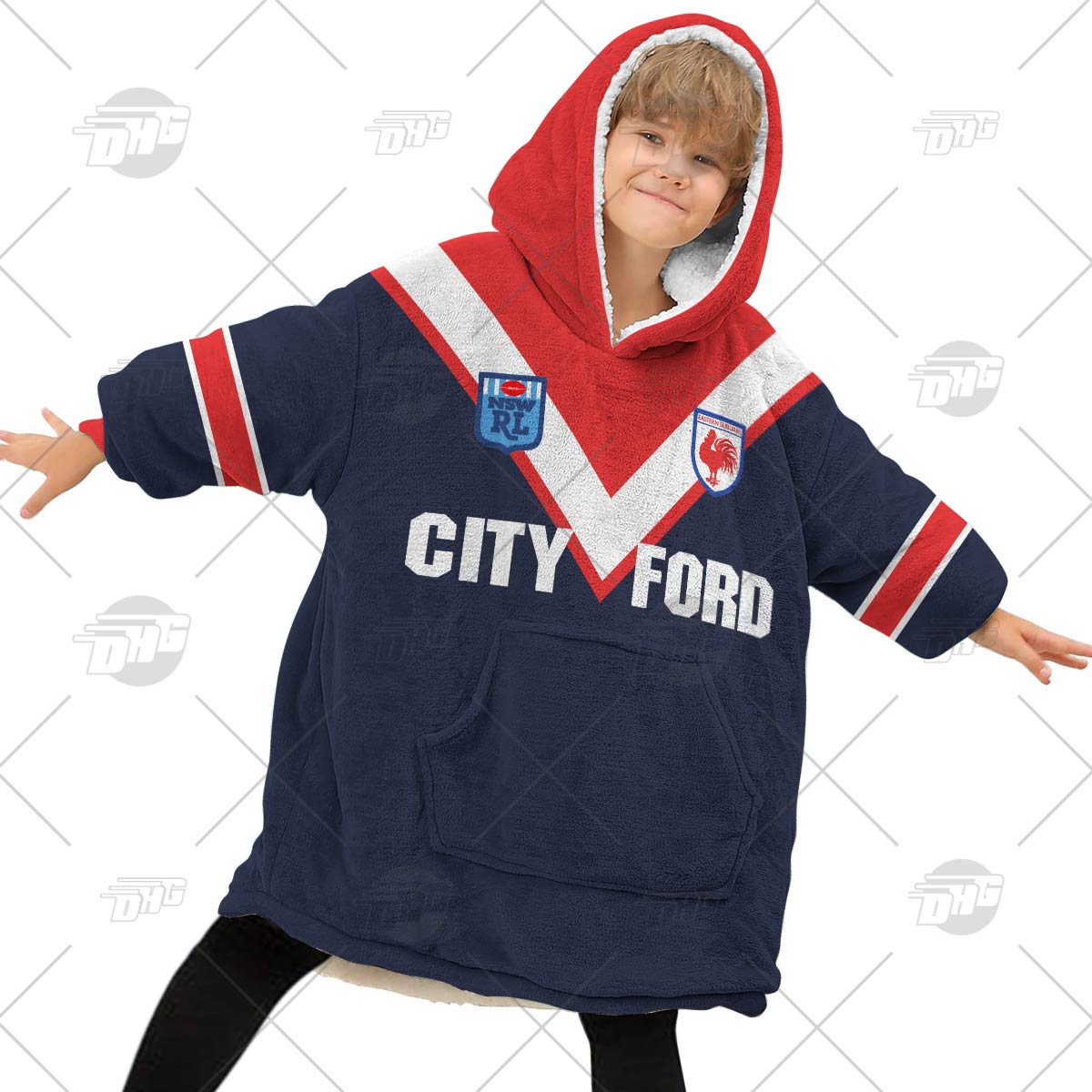 Personalised Vintage NRL Sydney Roosters retro jersey oodie blanket hoodie snuggie hoodies Personalised Vintage NRL Sydney Roosters retro jersey oodie blanket hoodie snuggie hoodies