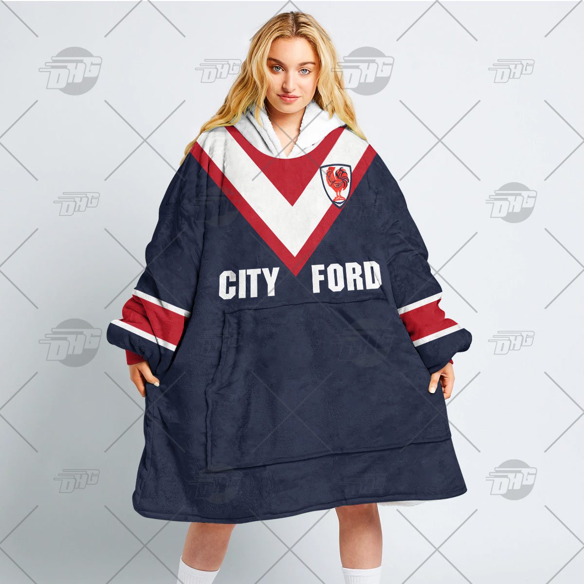 Personalised Vintage NRL Sydney Roosters retro jersey oodie blanket hoodie snuggie hoodies Personalised Vintage NRL Sydney Roosters retro jersey oodie blanket hoodie snuggie hoodies