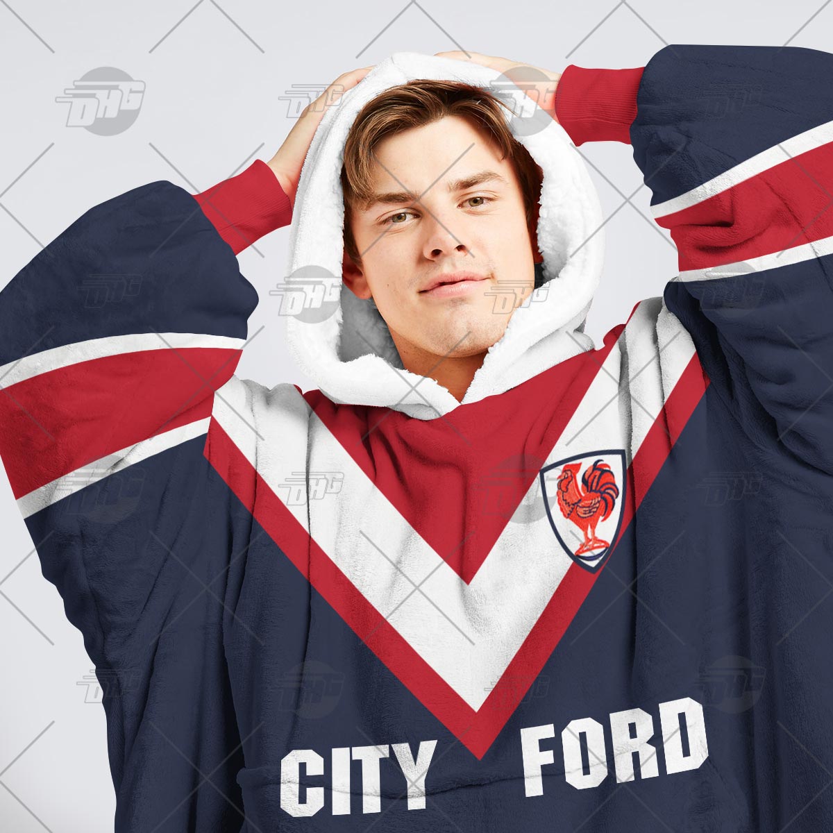 Personalised Vintage NRL Sydney Roosters retro jersey oodie blanket hoodie snuggie hoodies Personalised Vintage NRL Sydney Roosters retro jersey oodie blanket hoodie snuggie hoodies