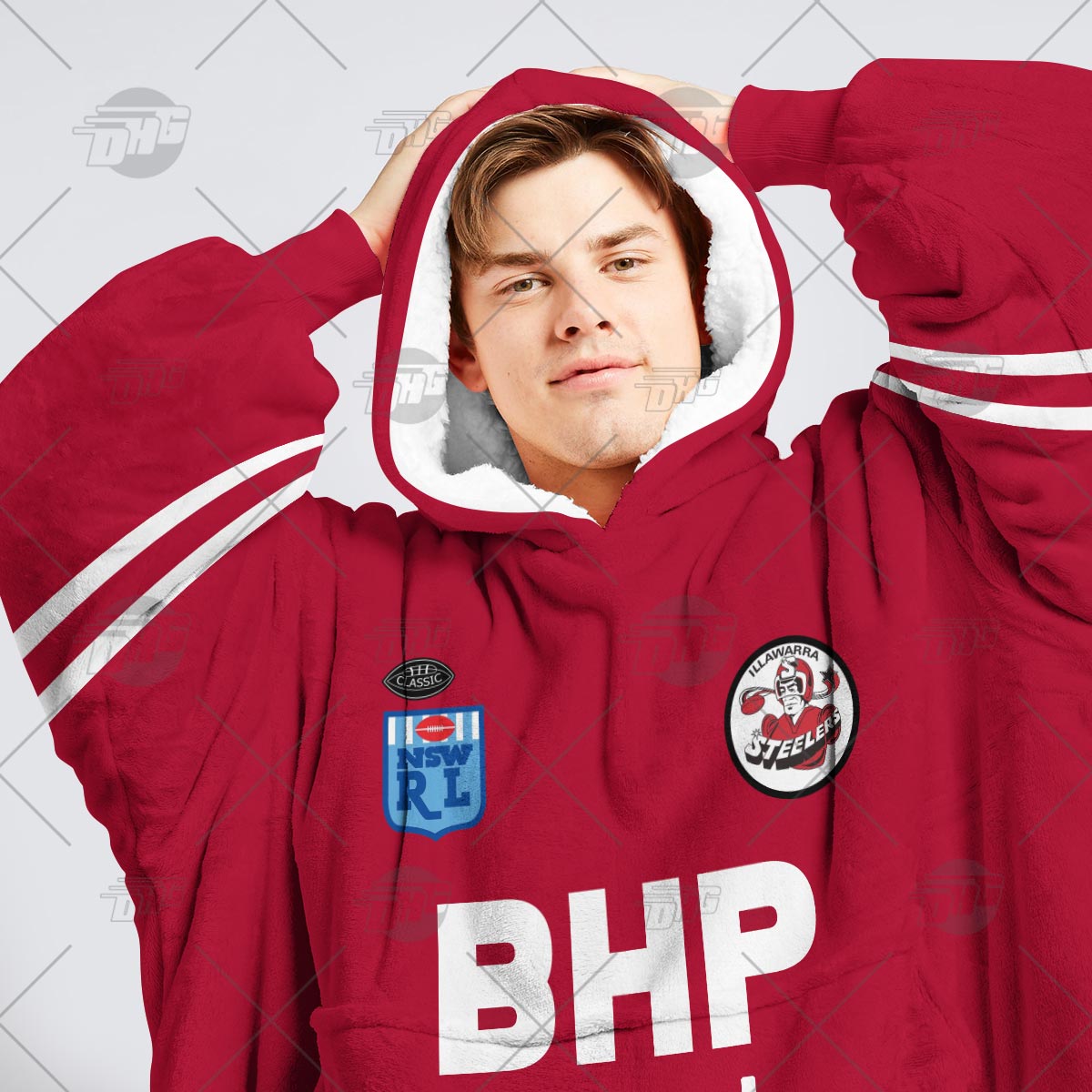 Personalised Vintage NRL St. George Illawarra Dragons retro jersey oodie blanket hoodie snuggie hoodies Personalised Vintage NRL St. George Illawarra Dragons retro jersey oodie blanket hoodie snuggie hoodies