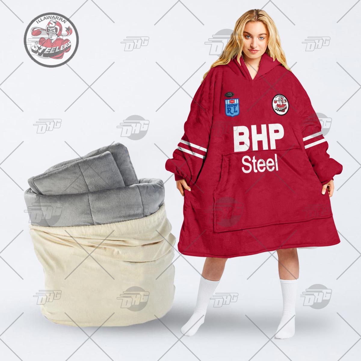 Personalised Vintage NRL St. George Illawarra Dragons retro jersey oodie blanket hoodie snuggie hoodies Personalised Vintage NRL St. George Illawarra Dragons retro jersey oodie blanket hoodie snuggie hoodies