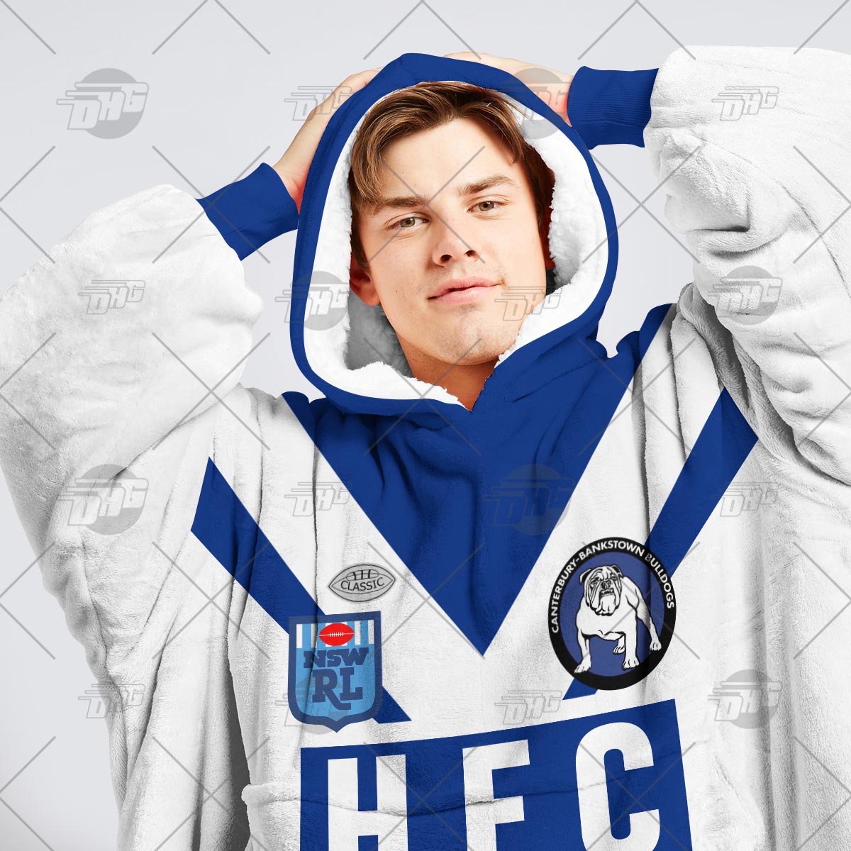 Personalised Vintage NRL Canterbury Bulldogs retro jersey oodie blanket hoodie snuggie hoodies Personalised Vintage NRL Canterbury Bulldogs retro jersey oodie blanket hoodie snuggie hoodies