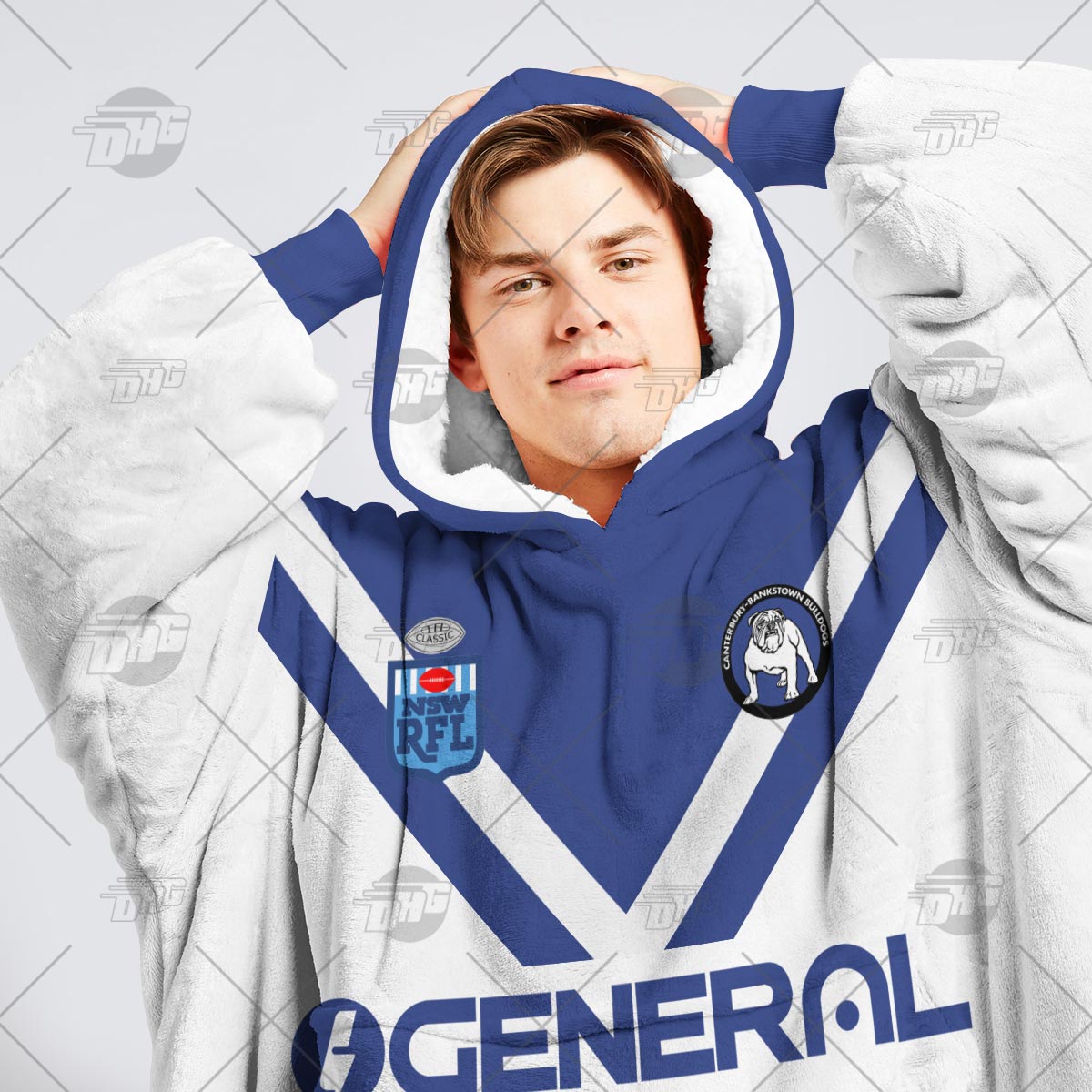Personalised Vintage NRL Canterbury Bulldogs retro jersey oodie blanket hoodie snuggie hoodies Personalised Vintage NRL Canterbury Bulldogs retro jersey oodie blanket hoodie snuggie hoodies