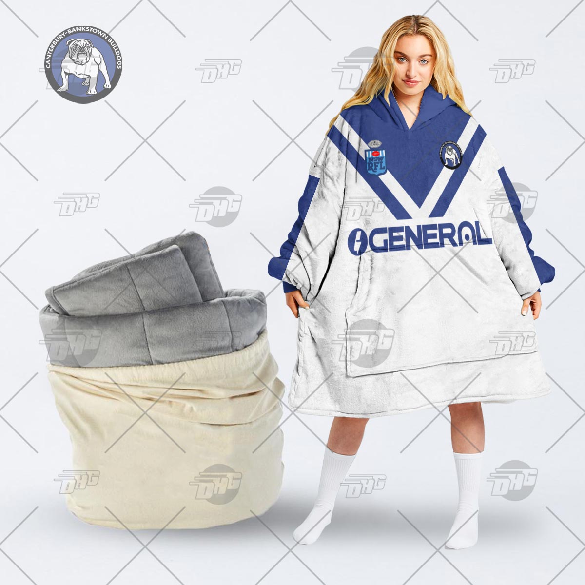 Personalised Vintage NRL Canterbury Bulldogs retro jersey oodie blanket hoodie snuggie hoodies Personalised Vintage NRL Canterbury Bulldogs retro jersey oodie blanket hoodie snuggie hoodies