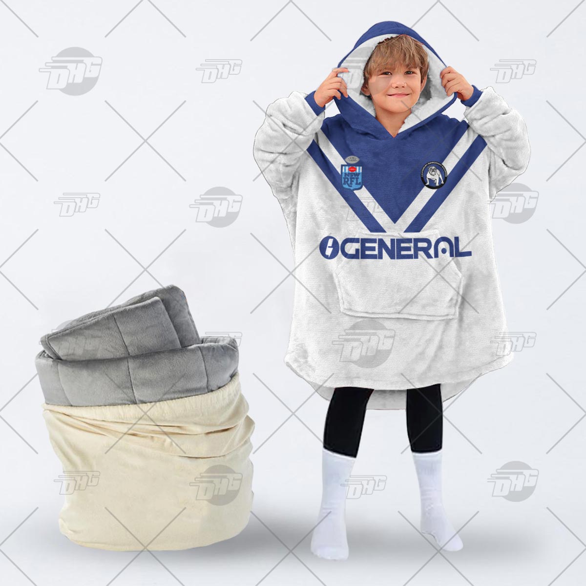 Personalised Vintage NRL Canterbury Bulldogs retro jersey oodie blanket hoodie snuggie hoodies Personalised Vintage NRL Canterbury Bulldogs retro jersey oodie blanket hoodie snuggie hoodies