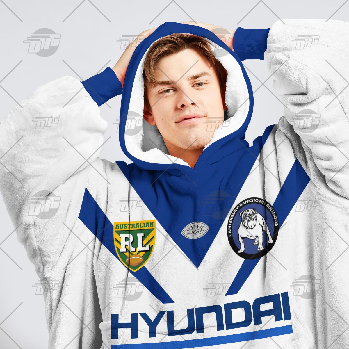 Personalised Vintage NRL Canterbury Bulldogs retro jersey oodie blanket hoodie snuggie hoodies Personalised Vintage NRL Canterbury Bulldogs retro jersey oodie blanket hoodie snuggie hoodies
