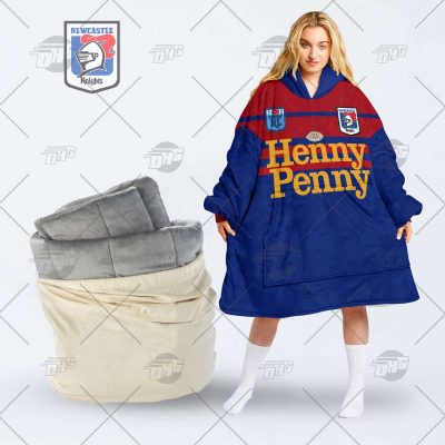 Personalised Vintage NRL Newcastle Knightsretro jersey oodie blanket hoodie snuggie hoodies