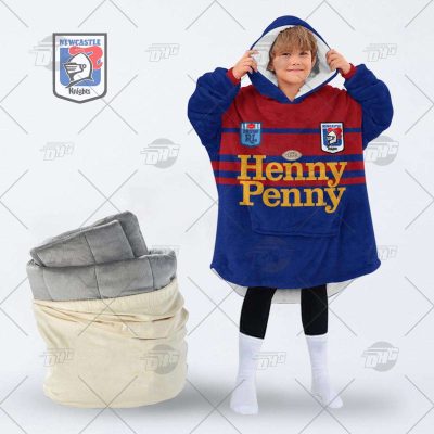 Personalised Vintage NRL Newcastle Knightsretro jersey oodie blanket hoodie snuggie hoodies