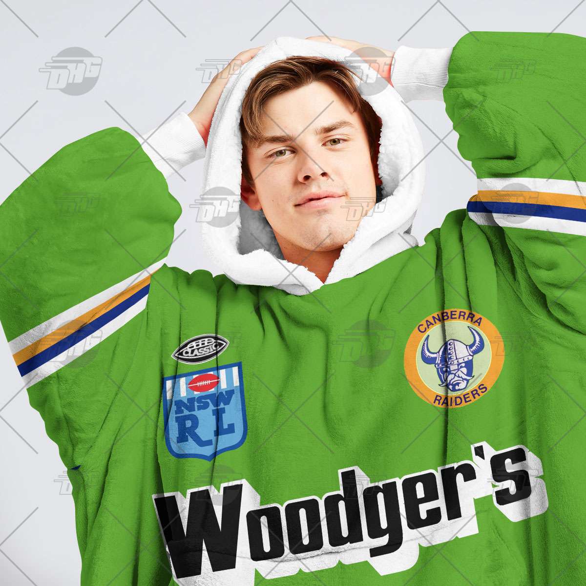 Personalised Vintage NRL Canberra Raiders retro jersey oodie blanket hoodie snuggie hoodies Personalised Vintage NRL Canberra Raiders retro jersey oodie blanket hoodie snuggie hoodies