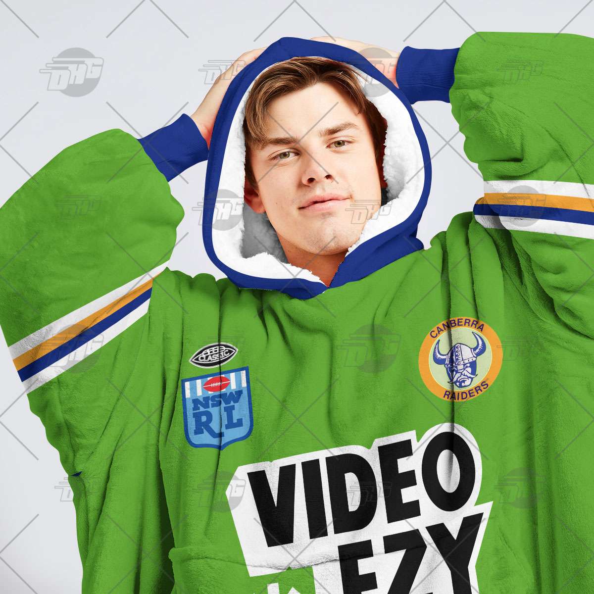 Personalised Vintage NRL Canberra Raiders retro jersey oodie blanket hoodie snuggie hoodies Personalised Vintage NRL Canberra Raiders retro jersey oodie blanket hoodie snuggie hoodies