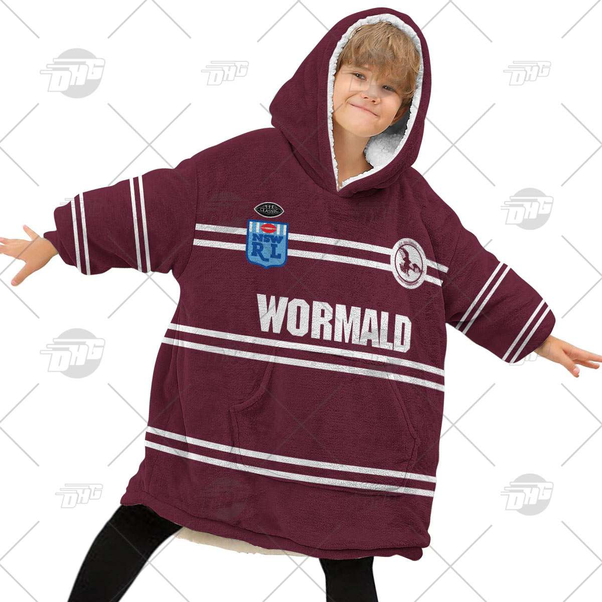 Personalised Vintage NRL Manly Warringah Sea Eagles retro jersey oodie blanket hoodie snuggie hoodies Personalised Vintage NRL Manly Warringah Sea Eagles retro jersey oodie blanket hoodie snuggie hoodies