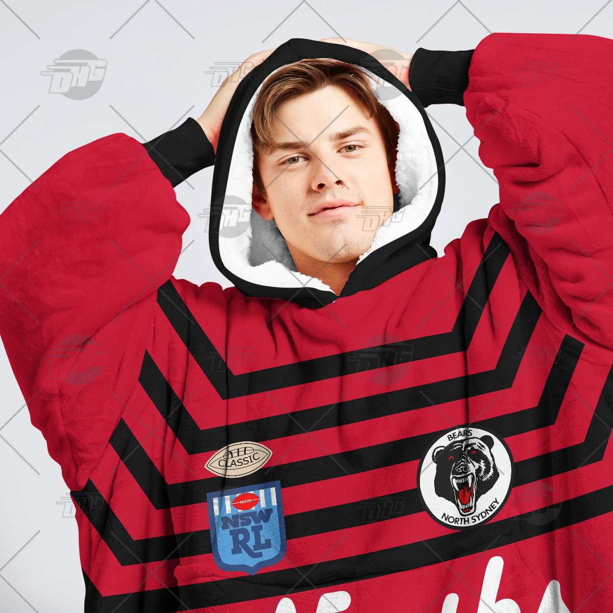 Personalised Vintage NRL Manly Warringah Sea Eagles retro jersey oodie blanket hoodie snuggie hoodies Personalised Vintage NRL Manly Warringah Sea Eagles retro jersey oodie blanket hoodie snuggie hoodies