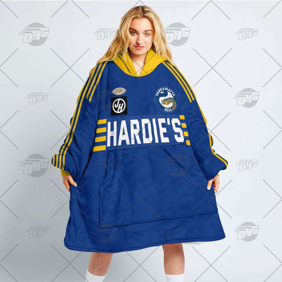 Personalised Vintage NRL Parramatta Eels retro jersey oodie blanket hoodie snuggie hoodies Personalised Vintage NRL Parramatta Eels retro jersey oodie blanket hoodie snuggie hoodies