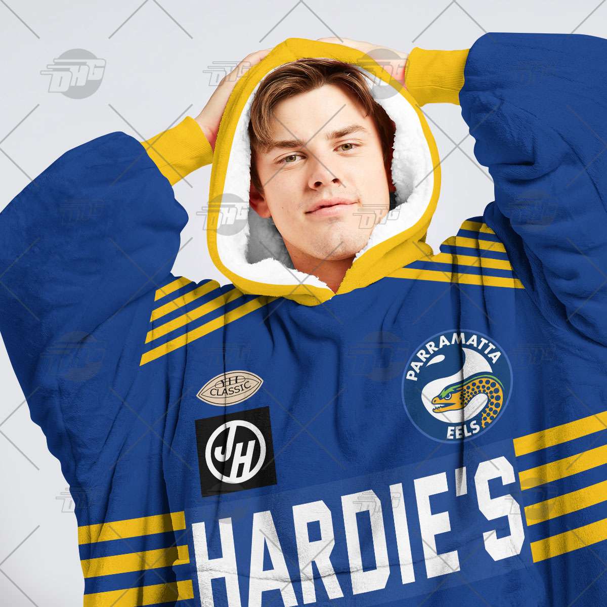 Personalised Vintage NRL Parramatta Eels retro jersey oodie blanket hoodie snuggie hoodies Personalised Vintage NRL Parramatta Eels retro jersey oodie blanket hoodie snuggie hoodies