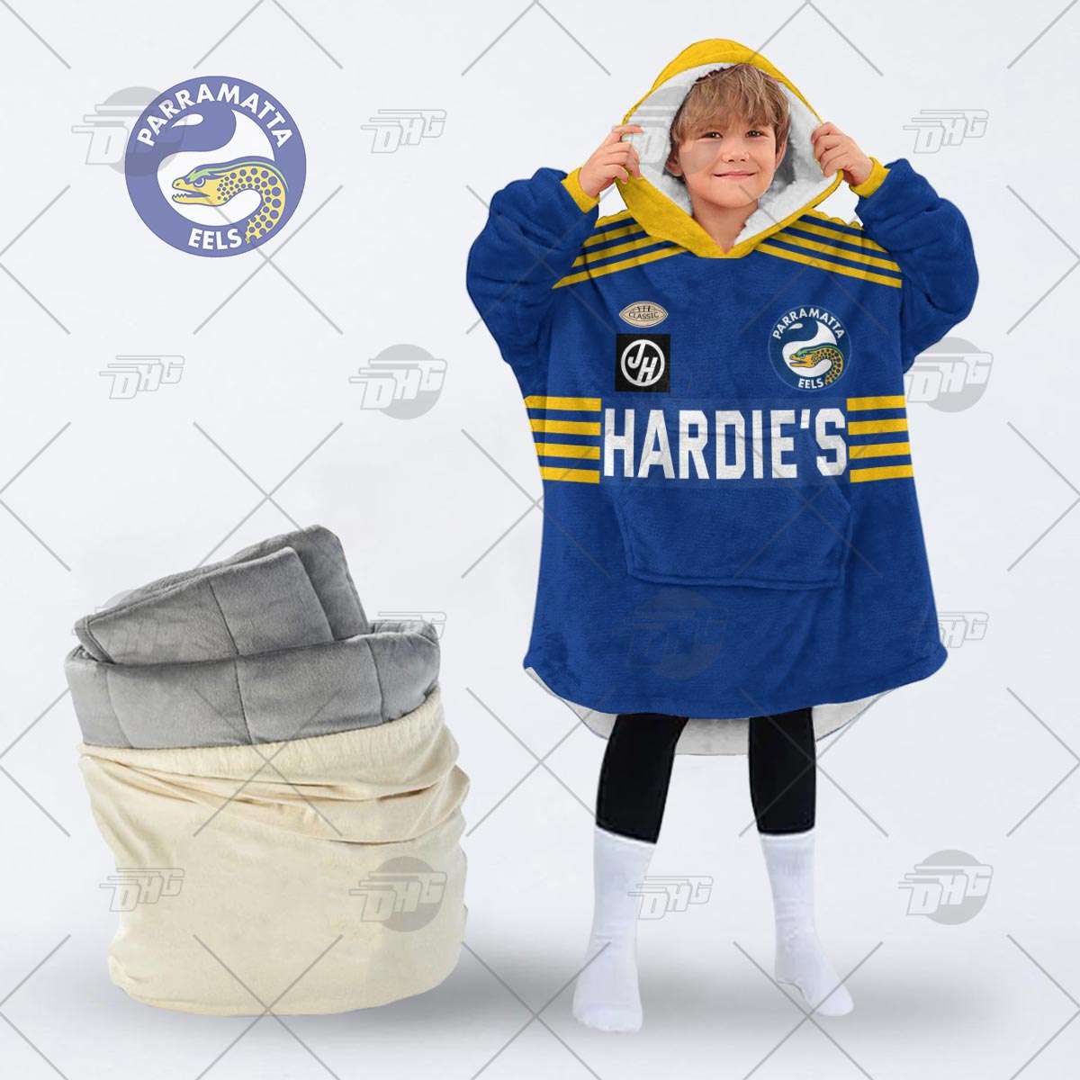 Personalised Vintage NRL Parramatta Eels retro jersey oodie blanket hoodie snuggie hoodies Personalised Vintage NRL Parramatta Eels retro jersey oodie blanket hoodie snuggie hoodies