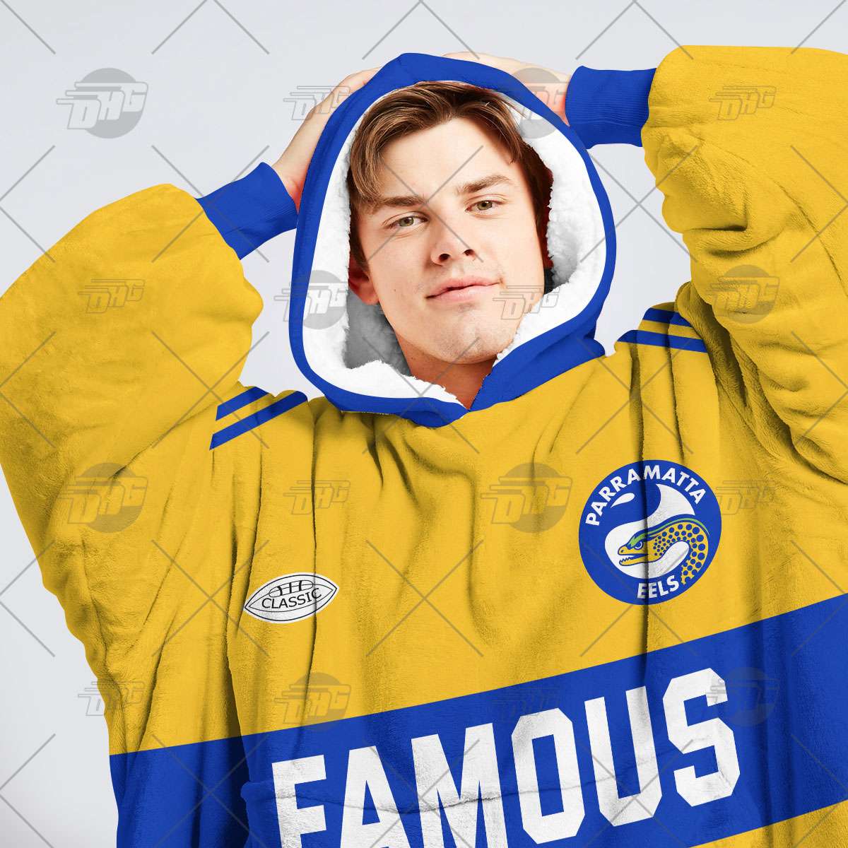 Personalised Vintage NRL Parramatta Eels retro jersey oodie blanket hoodie snuggie hoodies Personalised Vintage NRL Parramatta Eels retro jersey oodie blanket hoodie snuggie hoodies